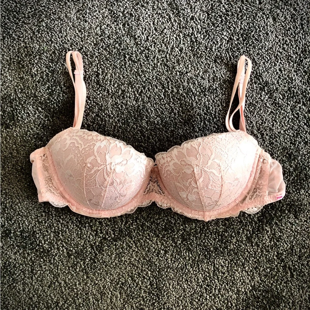 Victoria's Secret Pink All Lace Push Up Bra - B (36), Lace Victoria\'s Secret PINK BRA 32DD